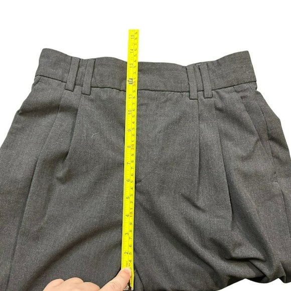 Zara Dark Gray Stretch Waist High Rise Straight Leg Dress Pants Womens 4 - Picture 4 of 5